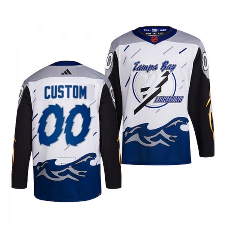 Dresovi Tampa Bay Lightning Custom Adidas 2022-23 Reverse Retro 2.0 Bijela Authentic - Muške Dresovi Tampa Bay Lightning Custom Adidas 2022-23 Reverse Retro 2.0 Bijela Authentic - Muške